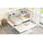 Wooden Daybed With Twin Trundle, Daybed With Storage Shelf And USB Charging Ports,White