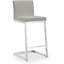 Upholstered Counter Stool with Metal Frame-1944249935
