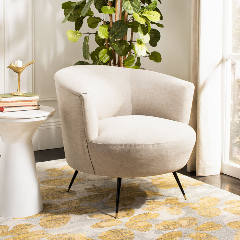 Fauteuil demi-tonneau de 81,28 cm de large Schumacher, Gris clair