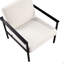 Fauteuil d'appoint en métal blanc Millie