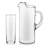 Modern Bar Libbey Boozy Brunch Entertaining Set with 6 Highball Glasses and Pitcher