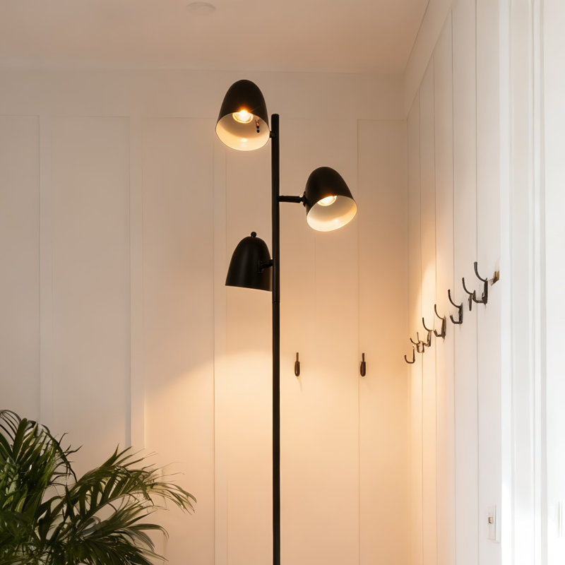 360-Degree Adjustable Modern Style Metal Iron Art Lampshade - Household Lighting Fixture For Bedroom And Living Room Atmosphere Floor