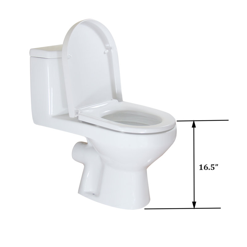 Toilette ronde une pièce à double chasse (siège inclus)
