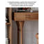 Console Mid-Century en bois massif avec deux tiroirs