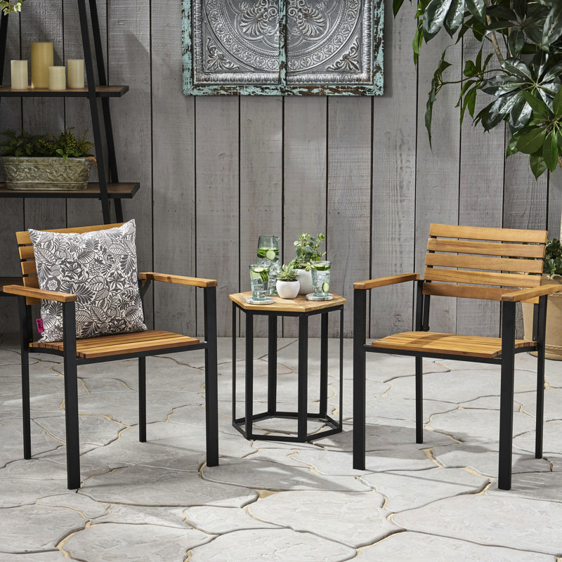 Chaise de cour arrière - et noir, bois, moderne et extérieur tendance