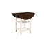 5 pièces - Table de salle à manger à hauteur de comptoir blanche avec abattants, 4 chaises, tablette inférieure, 2 tablettes ouvertes, chaises