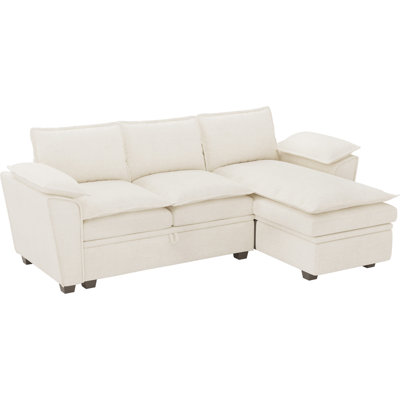 Upholstered L-Shaped Sectional Sofa With Chaise