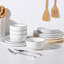 Service de table 12 pièces Milkyway Porcelain Series, crème-1164663535