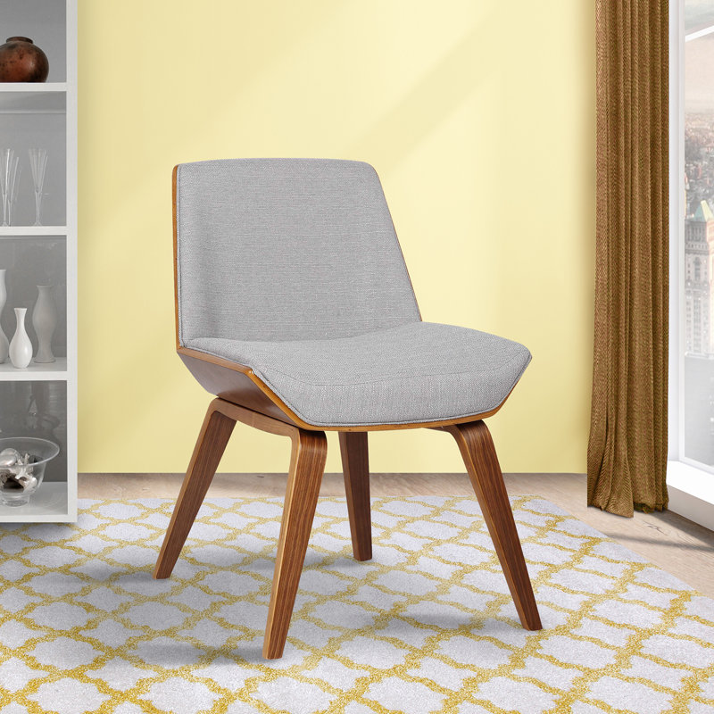 Terence 46cm H Polyester Blend Upholstered Side Chair, Grey