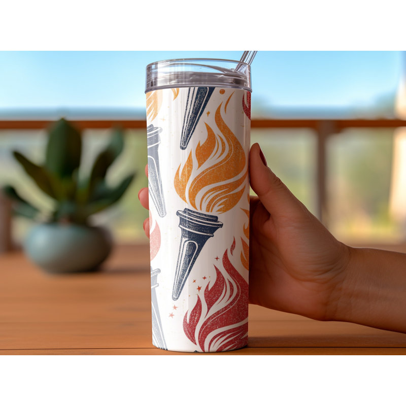 Choose Handmade Tumblers 591ml Vacuum Insulated Stainless Steel (18/8) Travel Tumbler with Straw