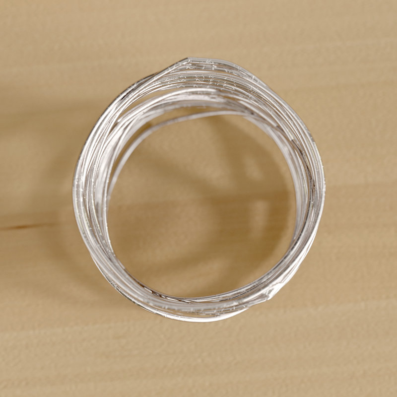Rond de serviette en métal, Argent