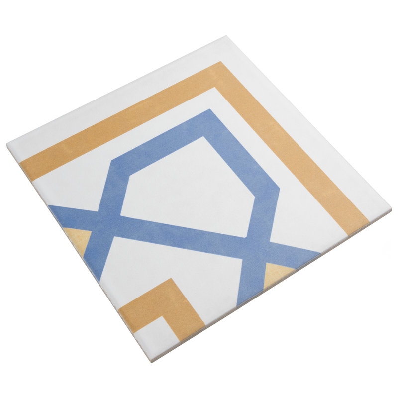 Revival 8" x 8" Ceramic Patterned Wall & Floor Tile