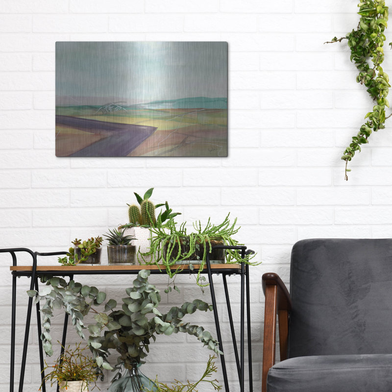 Art mural en métal «Soft Wanderings 2» par Jan Weiss, H 12 po x l 16 po