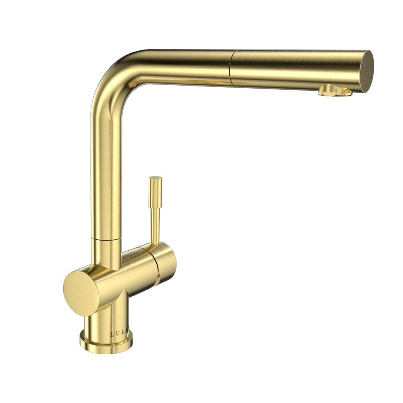 Lulani Nassau Pull Out head (no spray feature) Single Handle Kitchen Faucet, Champagne Gold