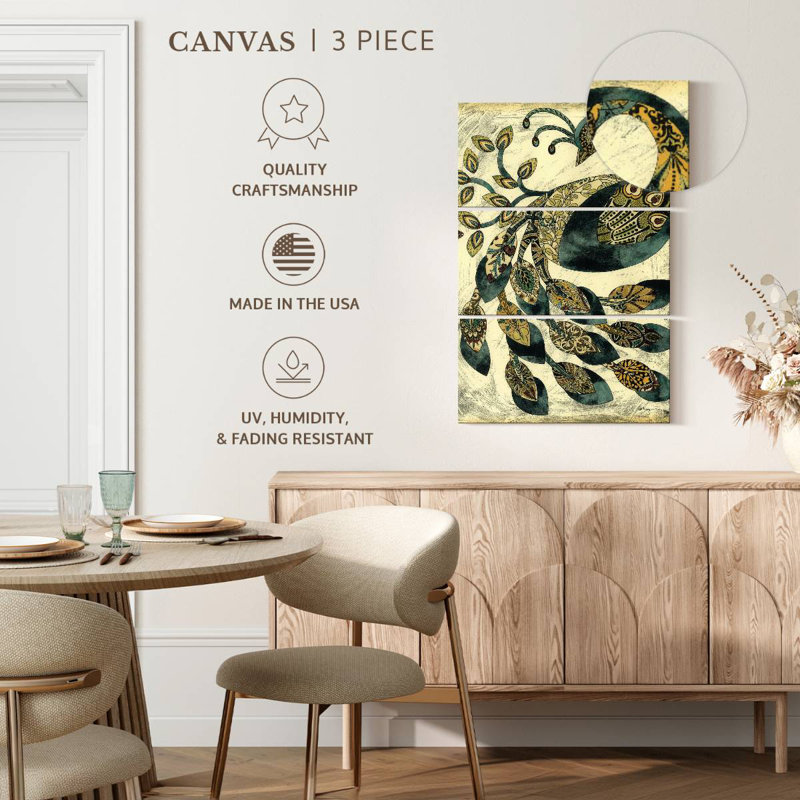 Brampt Royal Peacock II, 65" H x 42" W