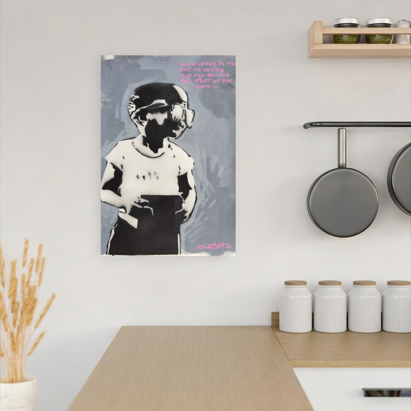 Art mural contemporain contemporain, H 18 po x l 12 po