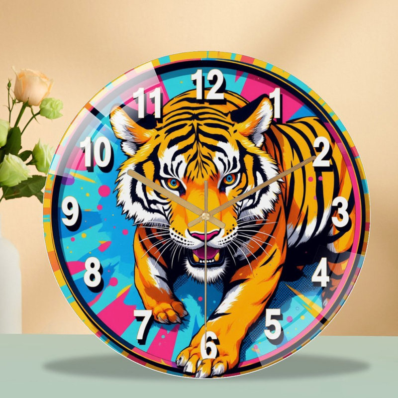 Horloge murale tigrée 12 po