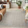 Ralee Solid Colour Machine Woven Polyester/Polypropylene Area Rug in Light Grey