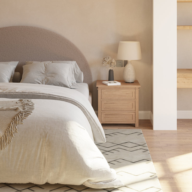Upholstered Bed Frame, Gray, Full