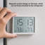 Humidity Gauge Indoor Thermometer, Thermometer Hygrometer with LCD Backlight, Digital Alarm Clock Large Screen Displays, Temperature Humidity Monitor for Home Office Garage-1819081210