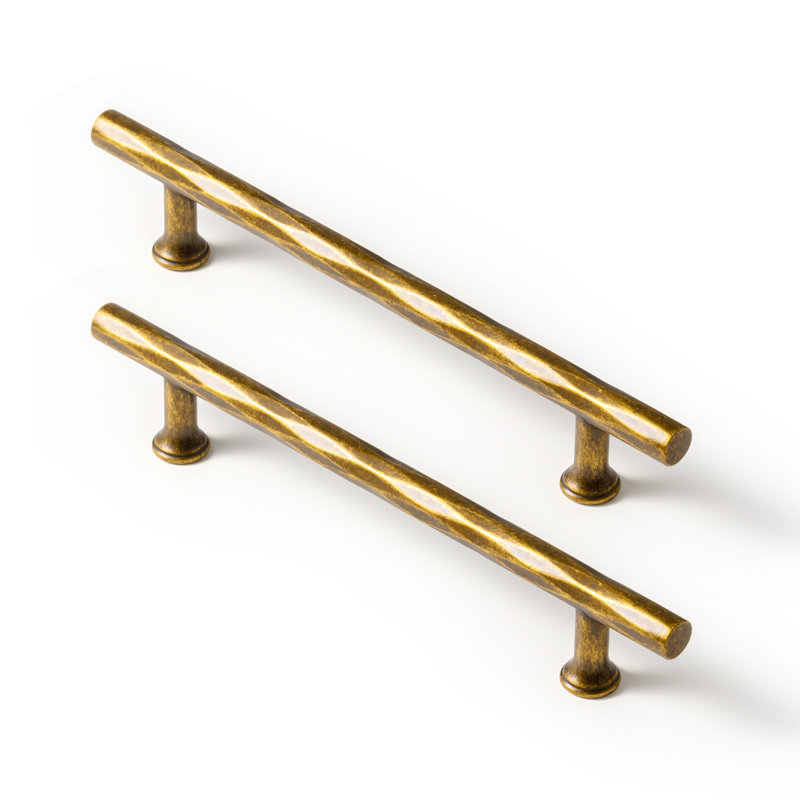 Poignée de meuble moderne en forme de diamant, 5", Laiton antique