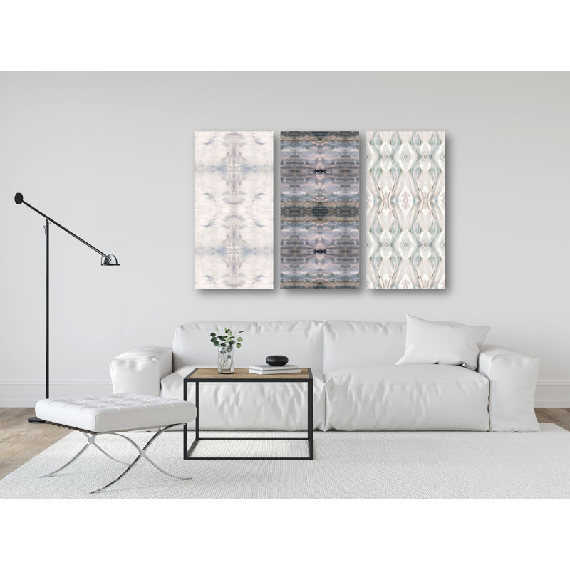 Geode Set I by John Beard - Artist Enhanced Canvas Print, Black Floater Framed, 20" W x 40" H x 3" D