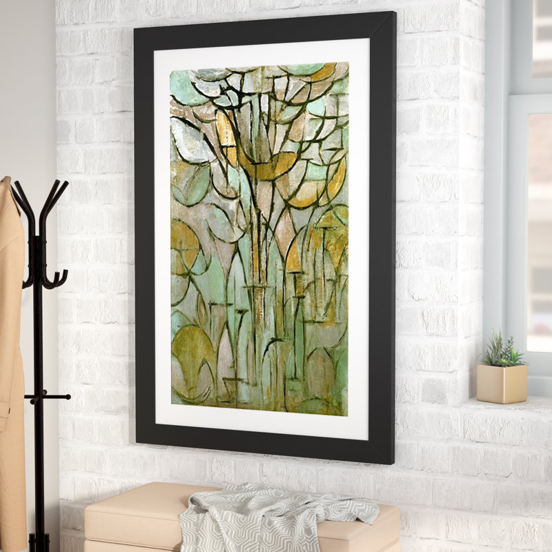 « Tree, 1912 » par Piet Mondrian - impression, H 24 po x l 16 po x P 1 po, Cadre noir