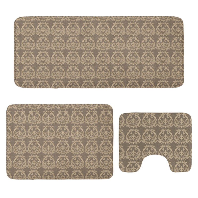  Ensemble de 3 tapis de salle de bain Victorian Victorian