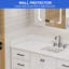 Crédence latérale de meuble-lavabo en pierre reconstituée de 54 cm (21,25 po) couleur blanc Ariston