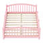 Lit à plancher double en bois massif rose, avec garde-corps et lattes, pour une bonne nuit de sommeil - taille fabriquée en bois, assemblage simple-130677073