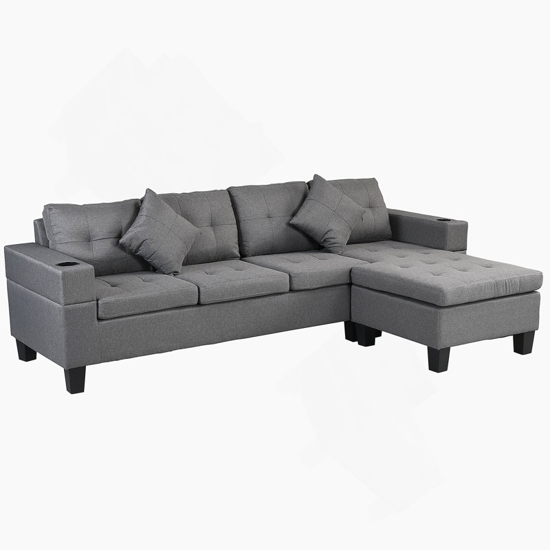 Comfortable Sectional Sofa Set for Living Room with Versatile Chaise Lounge