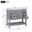 Meuble-lavabo moderne avec lavabo supérieur, 2 portes à fermeture douce et 6 tiroirs-2006799059