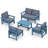 Reata HDPE 4 Piece Sofa Seating Group with Cushions-98582817-98582821