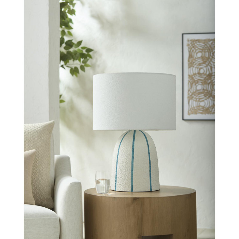 Lampe de table Gwendol, Beige/bleu