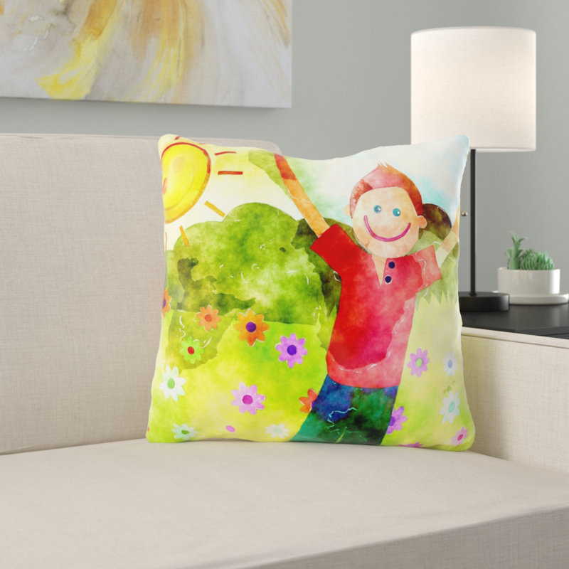 Outdoor Reversible Throw Pillow, Synthetic, Outdoor