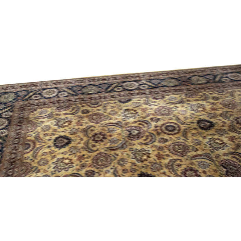 Tapis rectangulaire en laine noué à la main