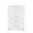 White 5-Drawer Dresser with handles – Modern Storage Cabinet