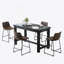 Ensemble de table de salle à manger 5 pièces pour les réunions de famille et les invités, idéal pour les salles à manger compactes et longues-468170380-468170481