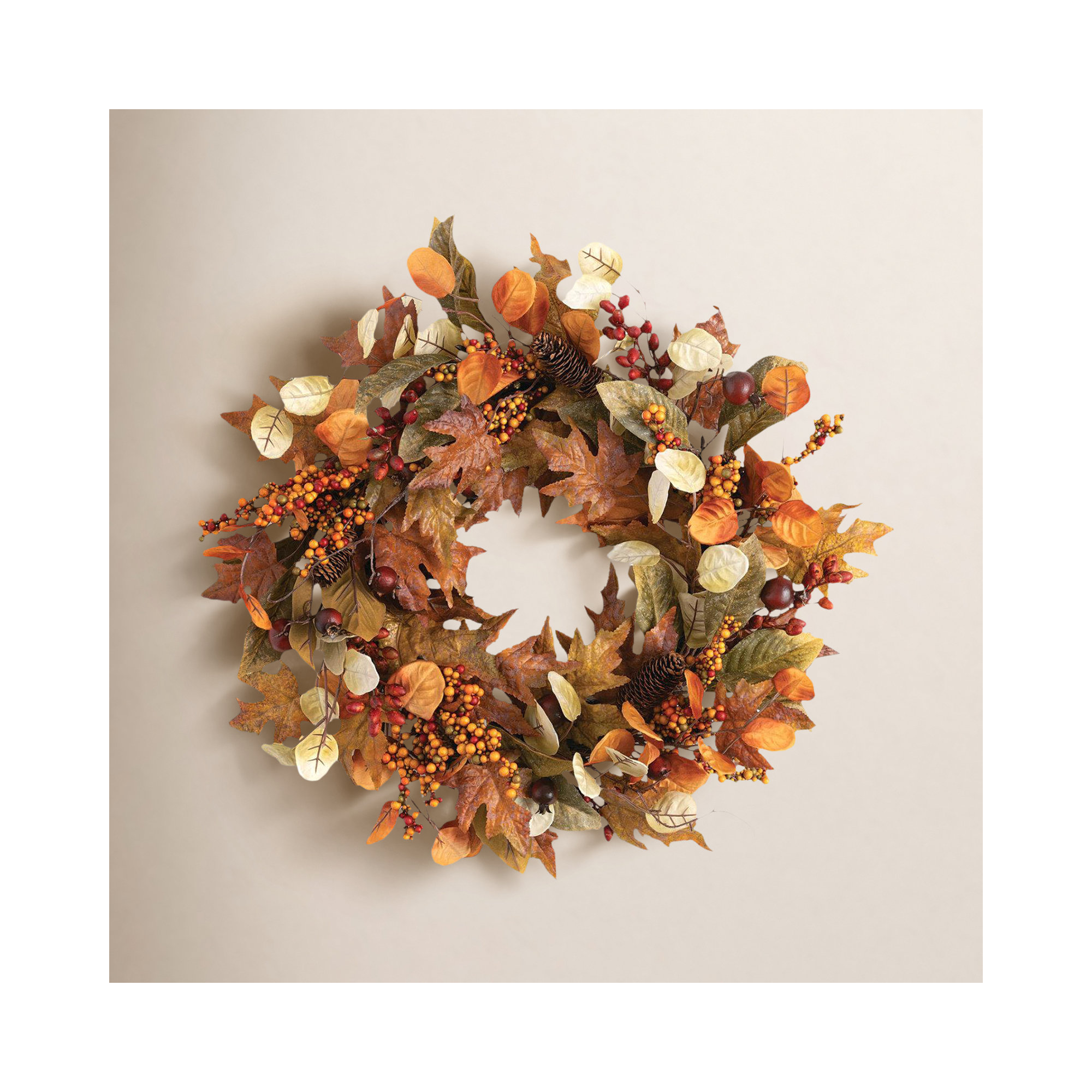 24'' Faux Mixed Assortment Polyester Wreath