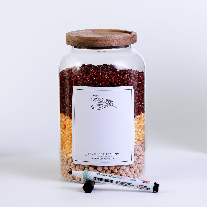 Grand pot en verre avec couvercle hermétique 84 oz liq. Ensemble de contenants en verre (2 pièces 2,5 L)