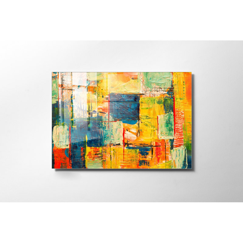 Élégante peinture décorative en verre trempé de 19,7 po x 27,6 po | 100% verre trempé, épaisseur: 0,16 pouce | Parfait pour la décoration intérieure, le salon et le bureau | Superbe œuvre d'art avec une esthétique moderne