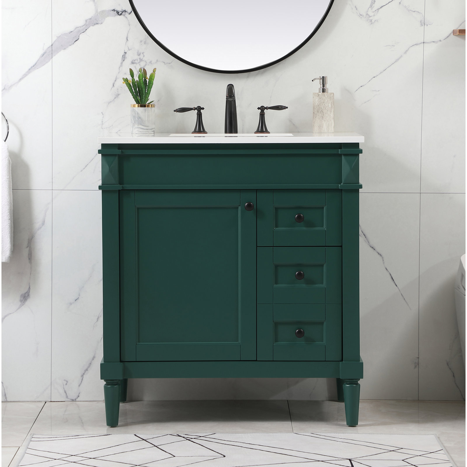 Readington 32'' Single Bathroom Vanity, Green