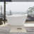 Free Standing Tub 59" x 30" Deep Soaking Bath Tub Acrylic Freestanding Bathtub Stand Alone Bathtub