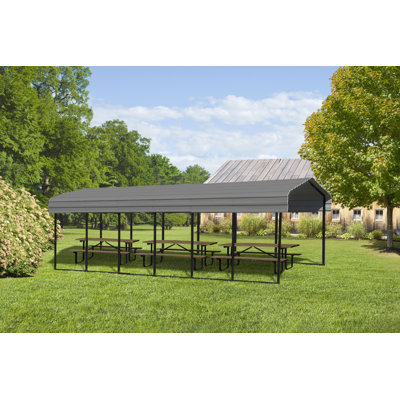 Galvanized Steel Carport, 10X29X9