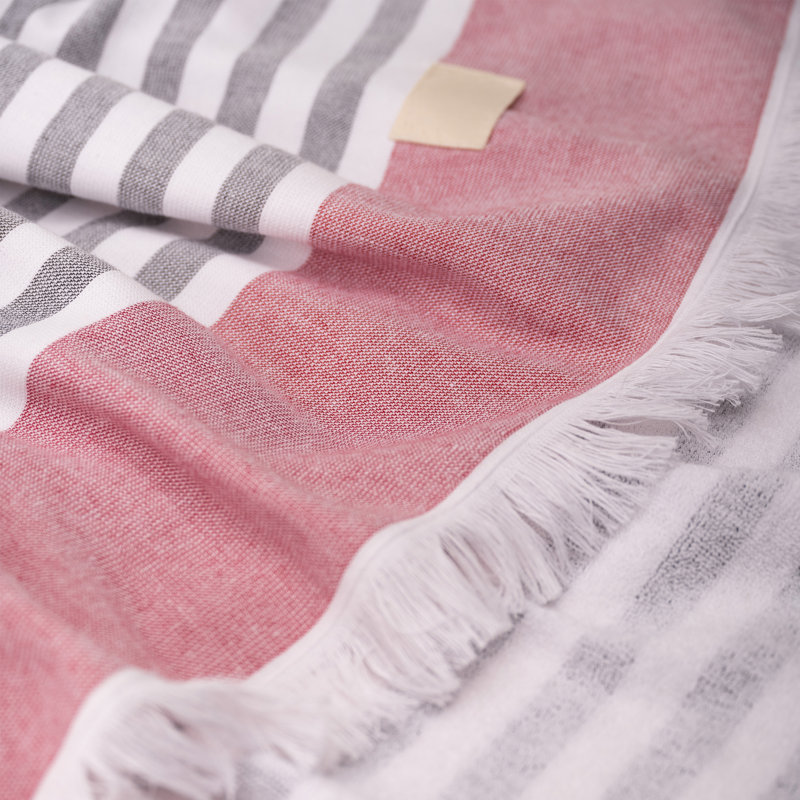  Serviettes de plage 100% coton 35 x 60, Multicolore