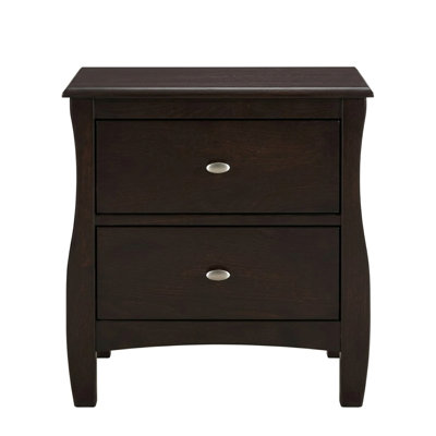 Melania Espresso 2 Drawer 22In. W Nightstand