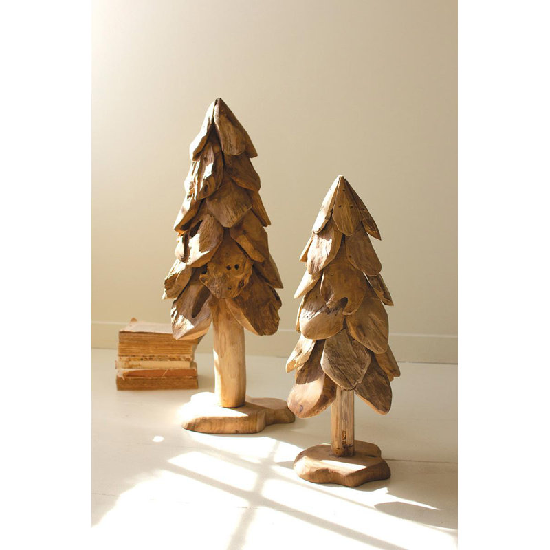 RUSTIC TEAK CHRISTMAS TREE - SMALL