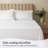 Luxclub 4 PC White Striped Queen Silky Soft Cooling Extra Deep Pocket Performance Sheet Set-123418292-123418295
