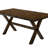 Vesper Brown Trestle Base Dining Table Seats 6