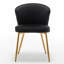Fauteuil d'appoint moderne en velours avec capitonnage et pieds dorés-819880181